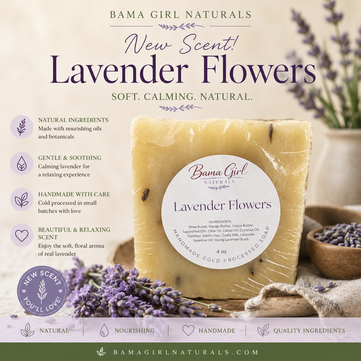Luxury natural body soap