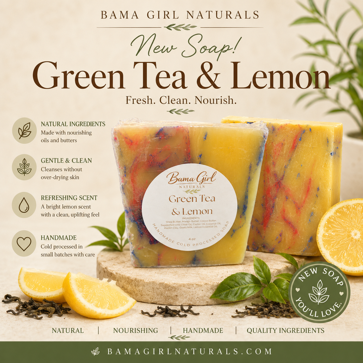 Luxury natural body soap