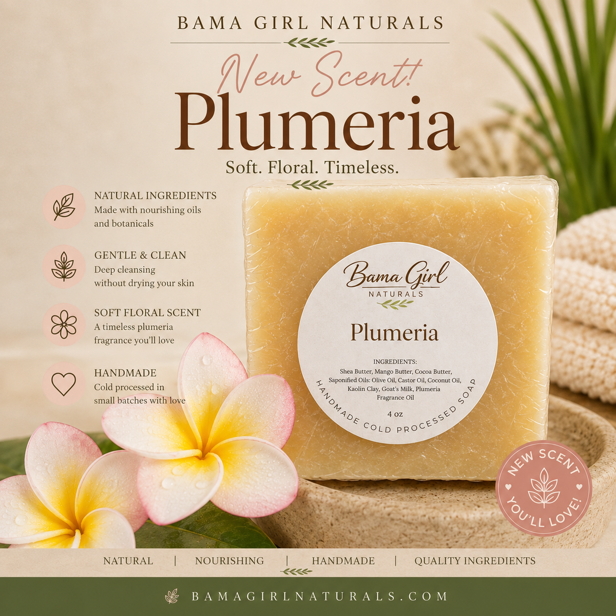 Luxury natural body soap