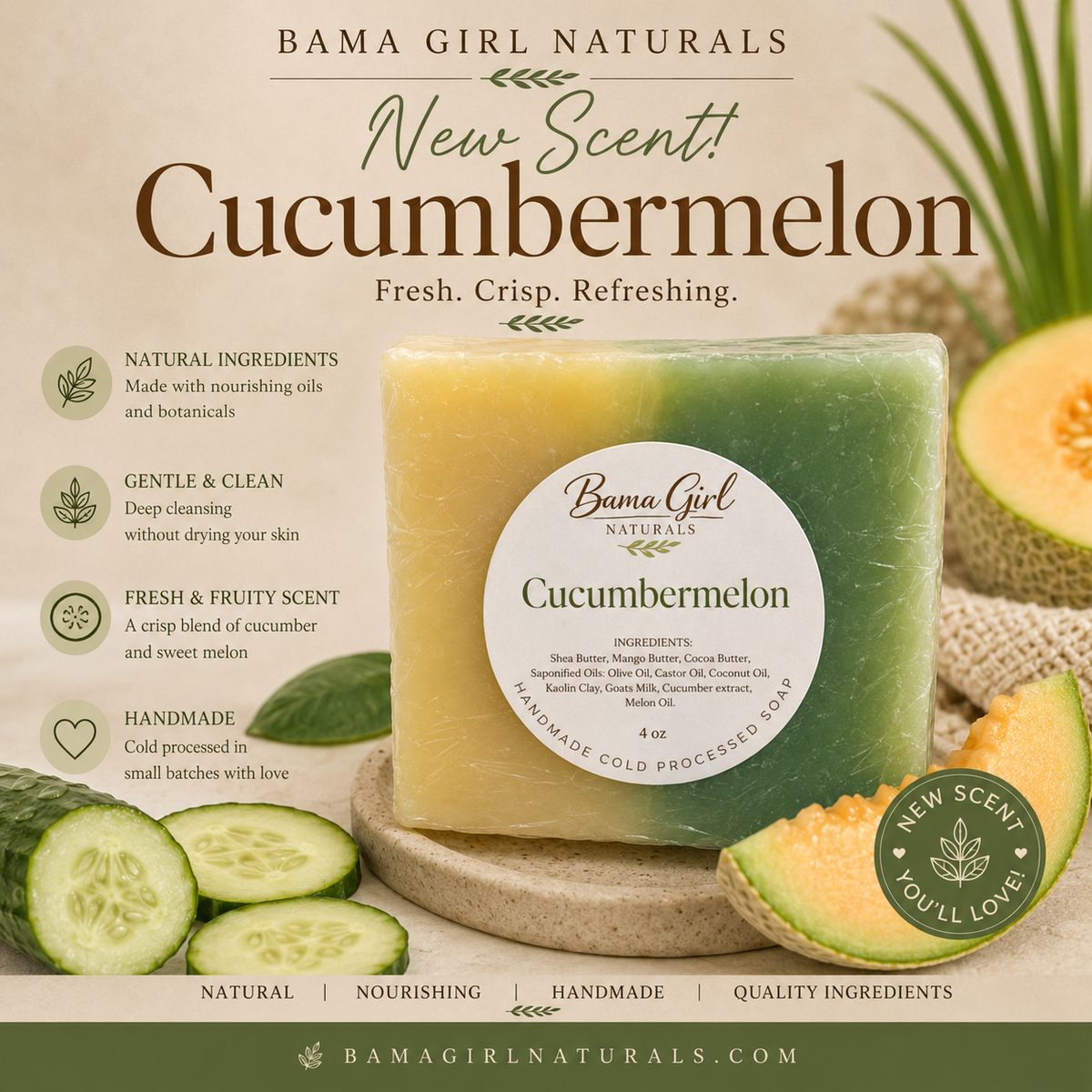 Luxury natural body soap