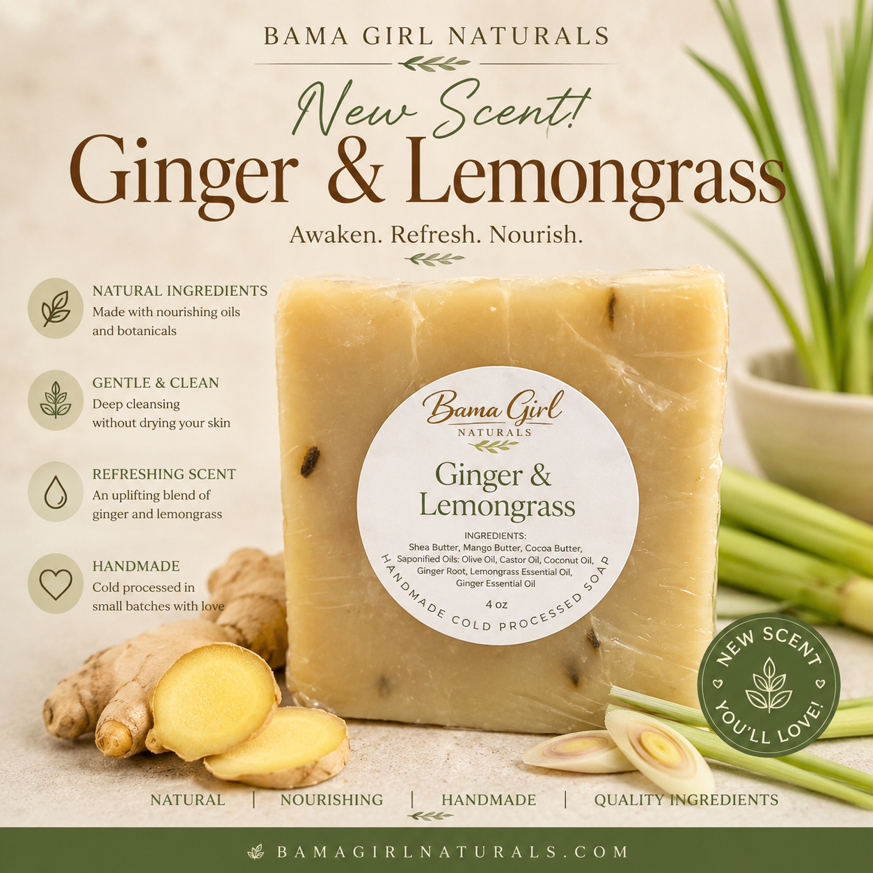 Luxury natural body soap