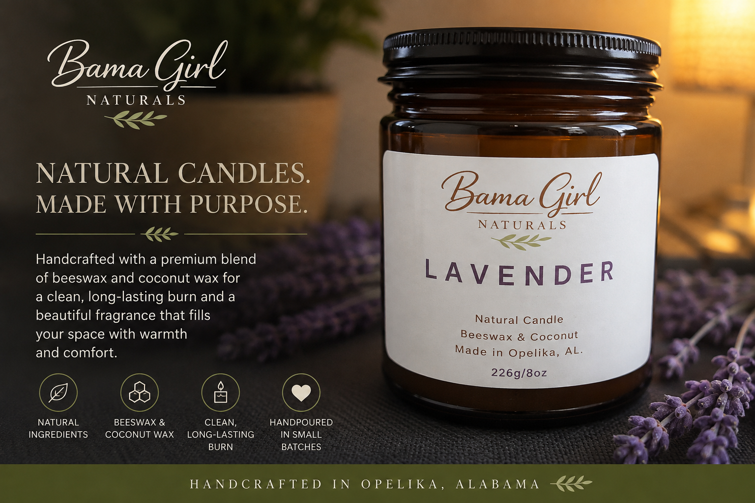 Natural Luxury Candle – 8 oz